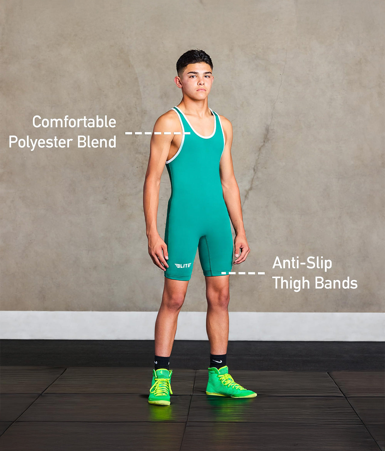 Standard Series Green Adults Wrestling Singlet