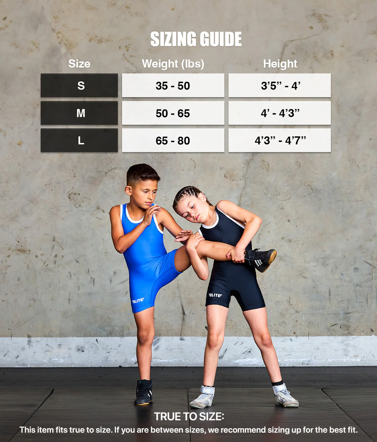 Standard Series Blue Kids Wrestling Singlet