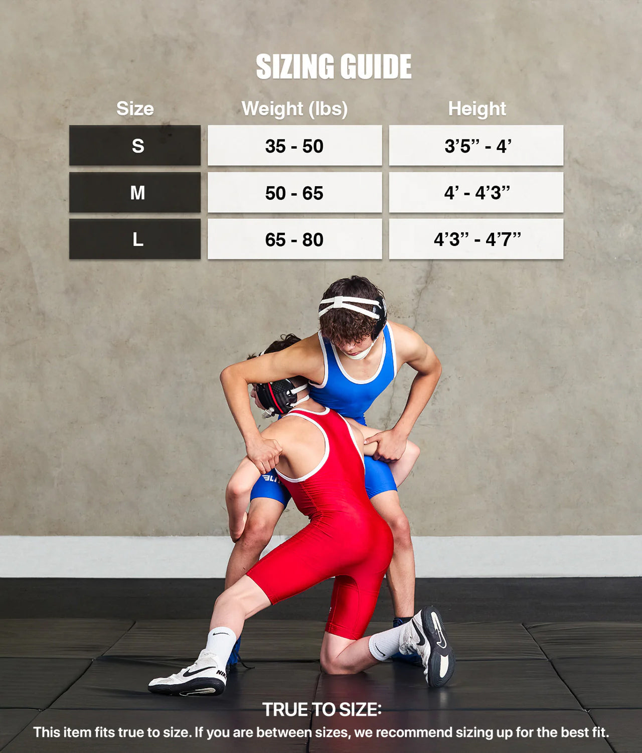 Standard Series Red Kids Wrestling Singlet