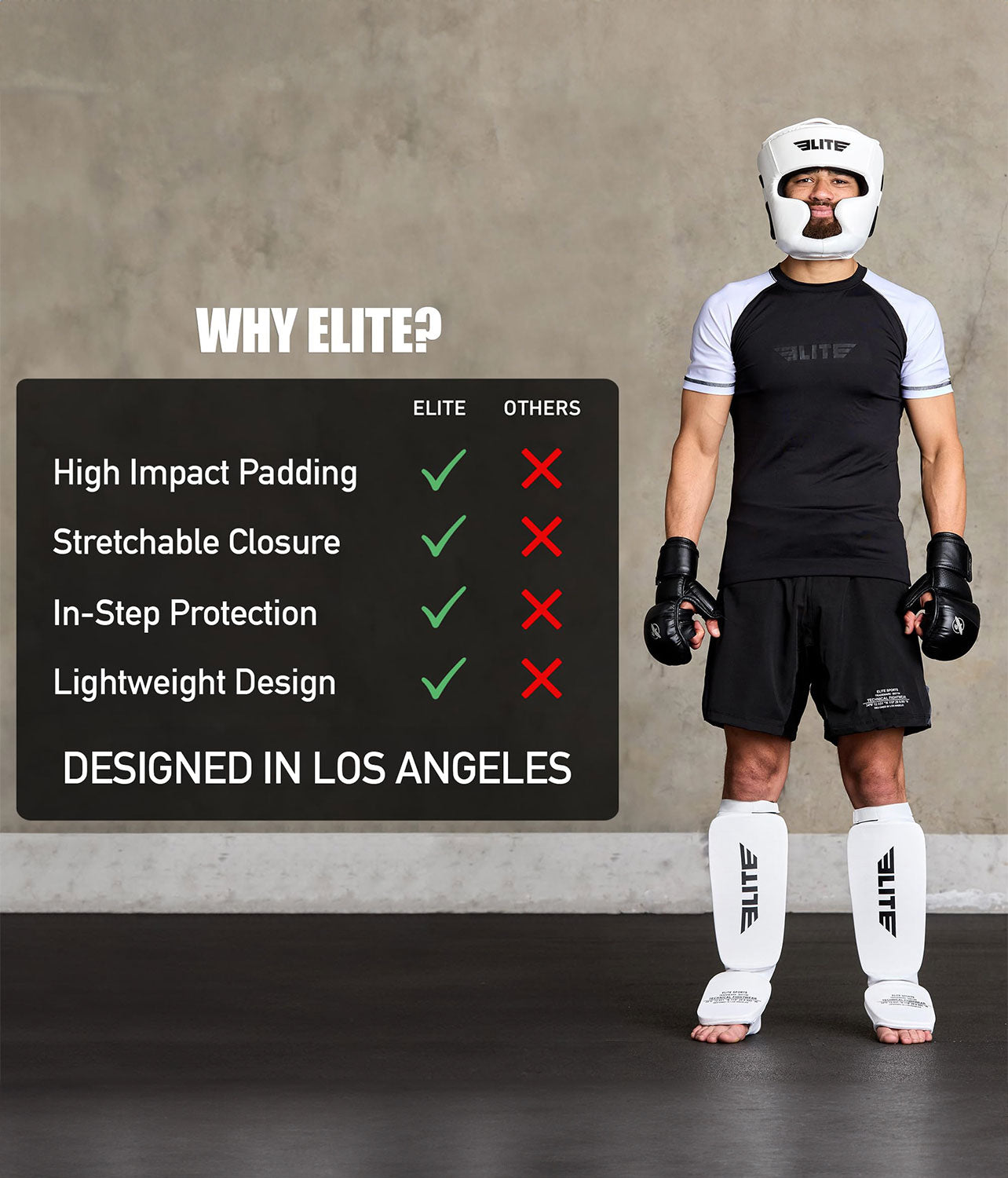 Adults' Standard White MMA Shin Guards