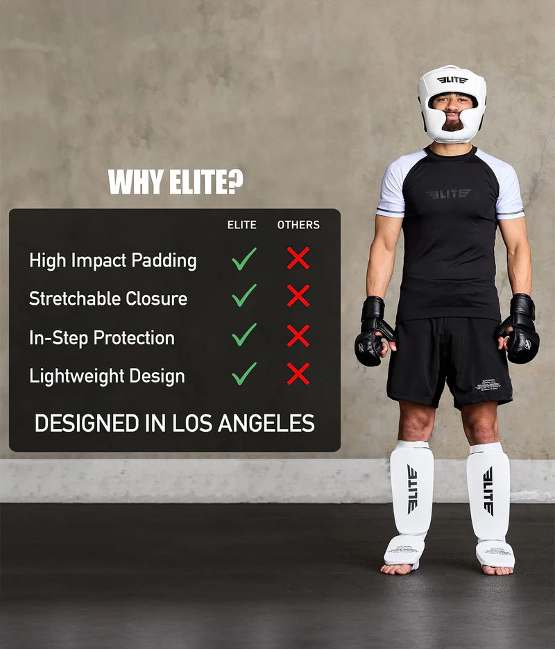 Adults' Standard White Training Shin Guards