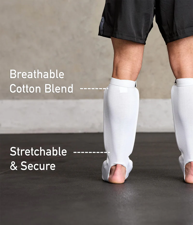 Adults' Standard White Training Shin Guards