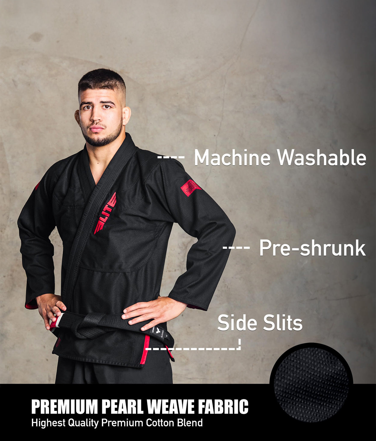 Men's Core Black Brazilian Jiu Jitsu BJJ Gi