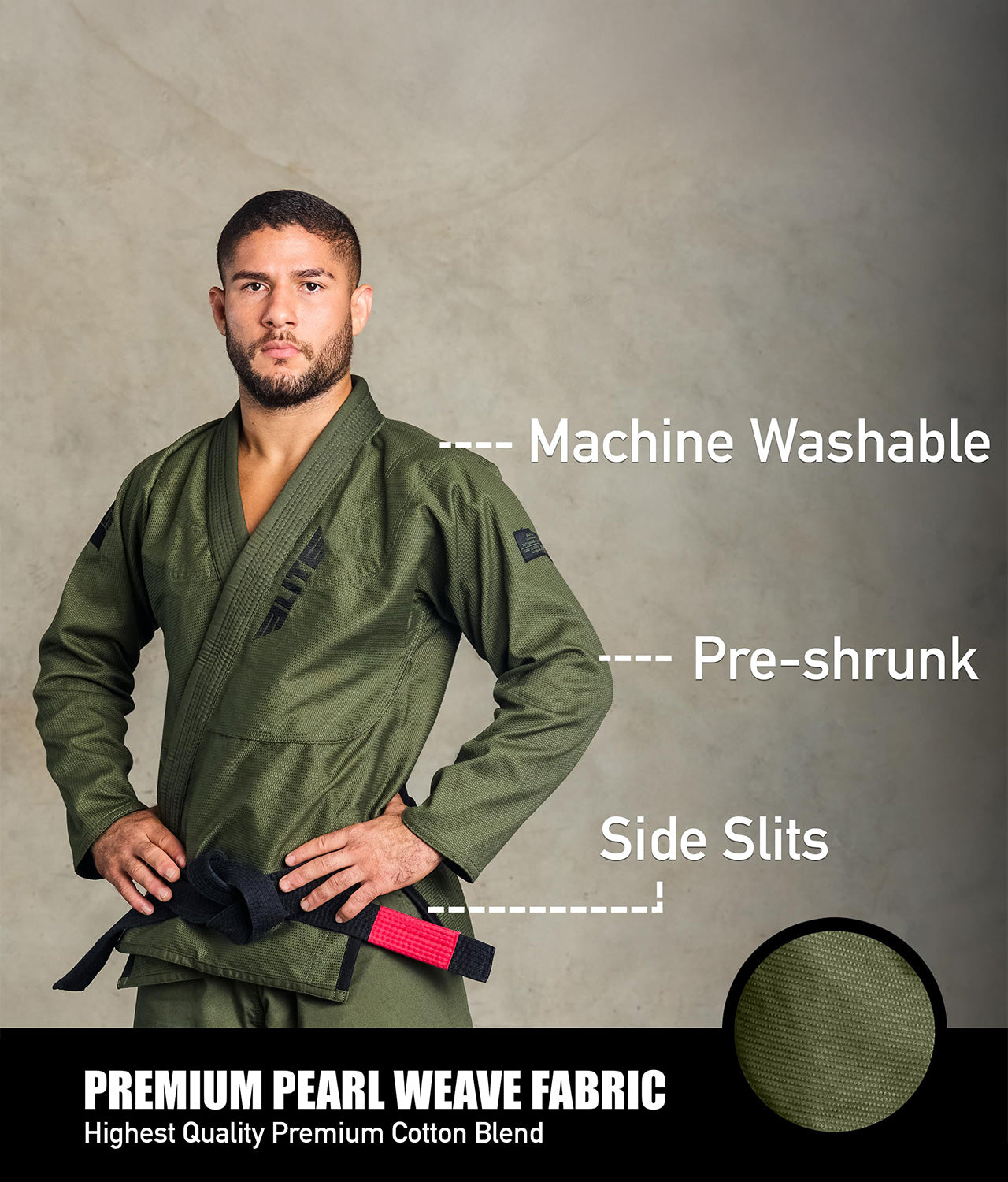 Men's Core Military Green Brazilian Jiu Jitsu BJJ Gi