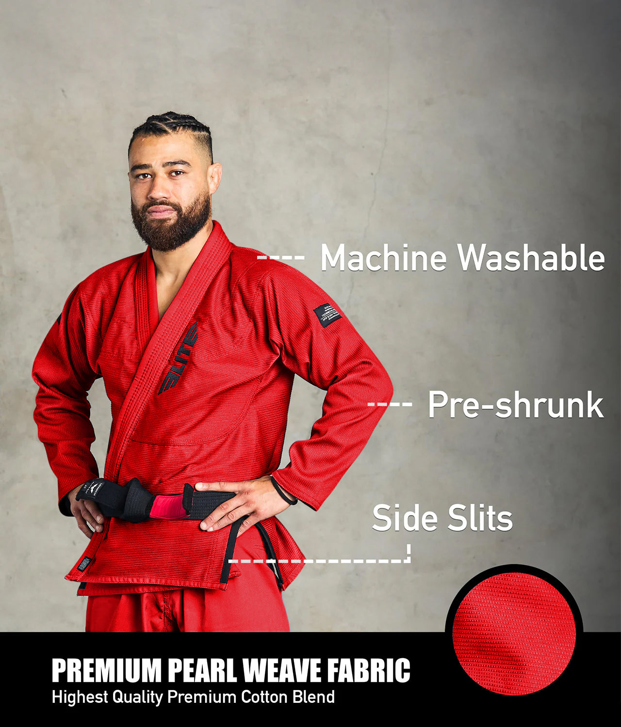 Men's Core Red Brazilian Jiu Jitsu BJJ Gi