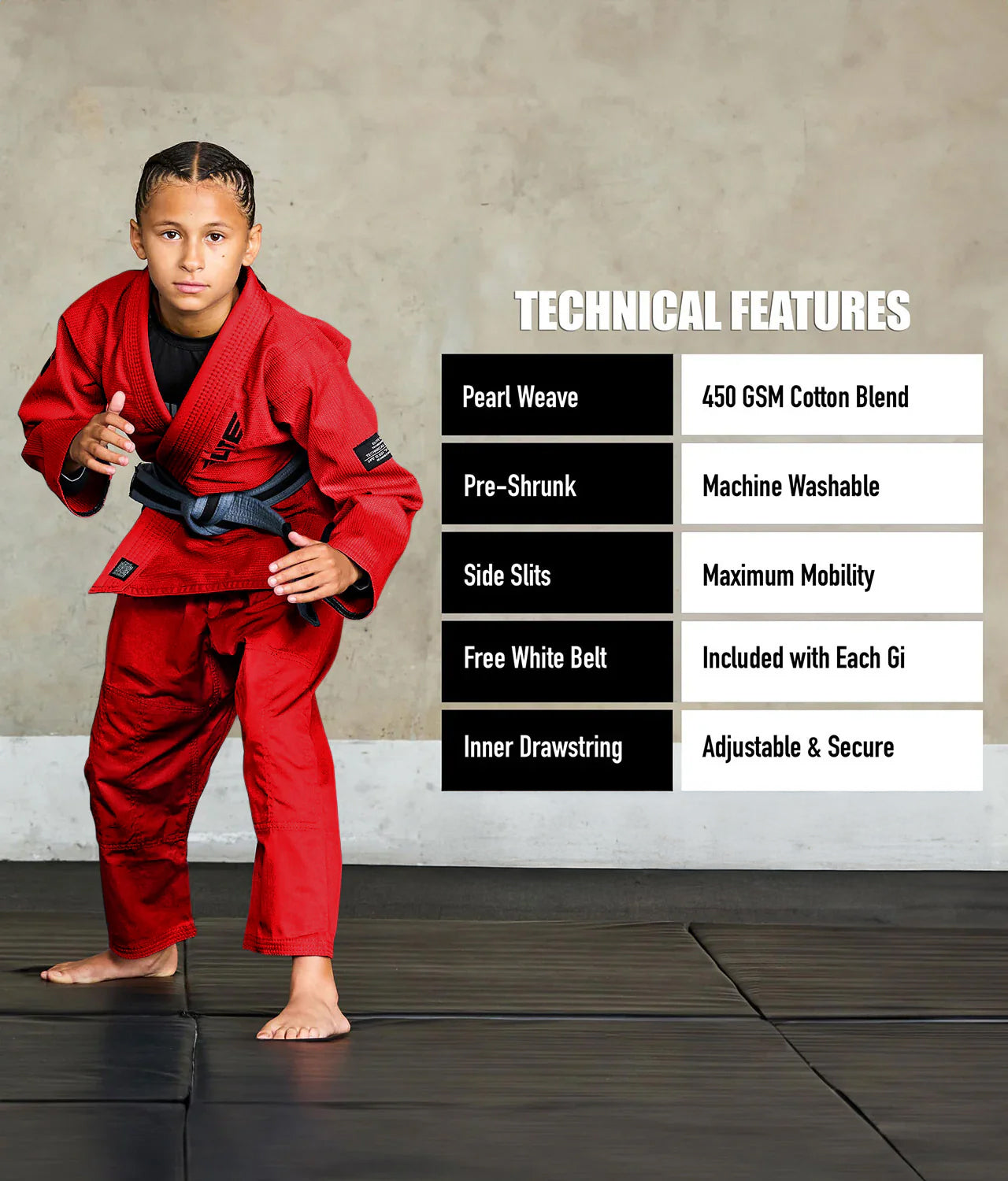 Core Red Brazilian Jiu Jitsu Kids BJJ Gi