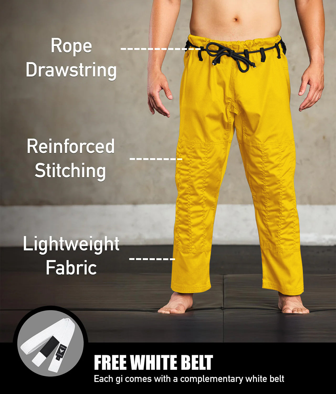 Men's Core Yellow Brazilian Jiu Jitsu BJJ Gi