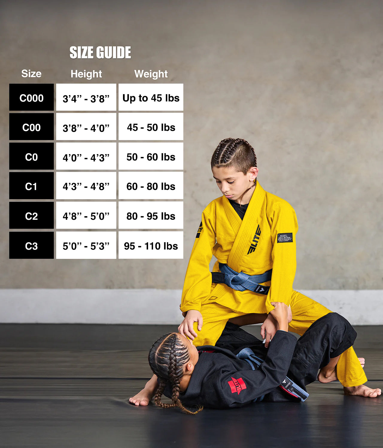 Core Yellow Brazilian Jiu Jitsu Kids BJJ Gi