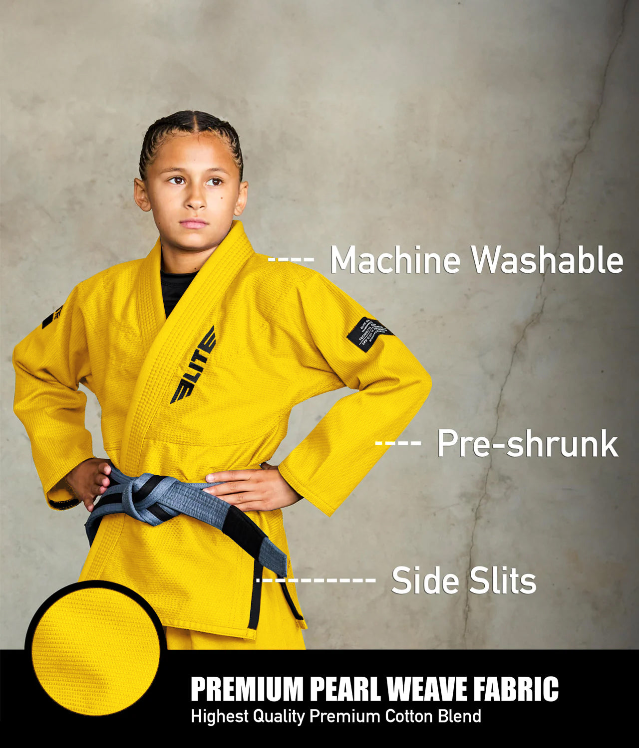 Kids' Core Yellow Brazilian Jiu Jitsu BJJ Gi