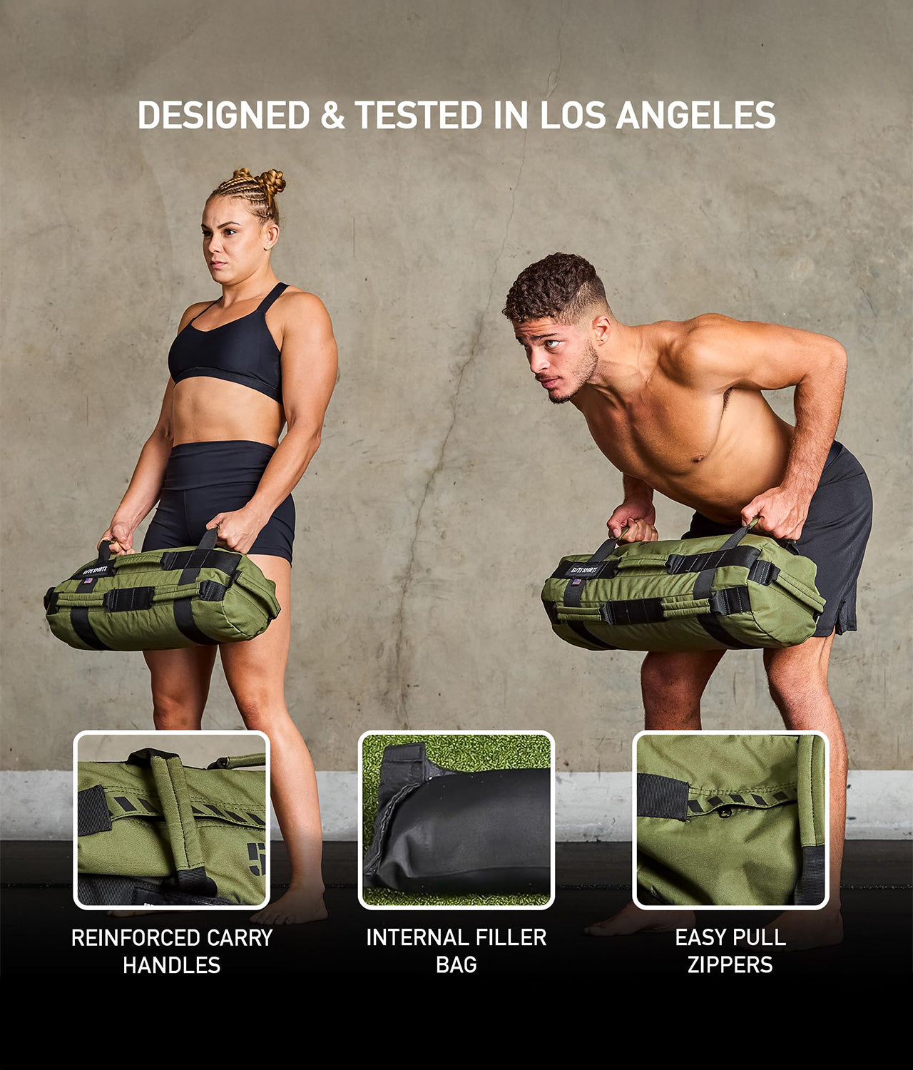 Green Core Duffel Workout Sandbag 50 lbs