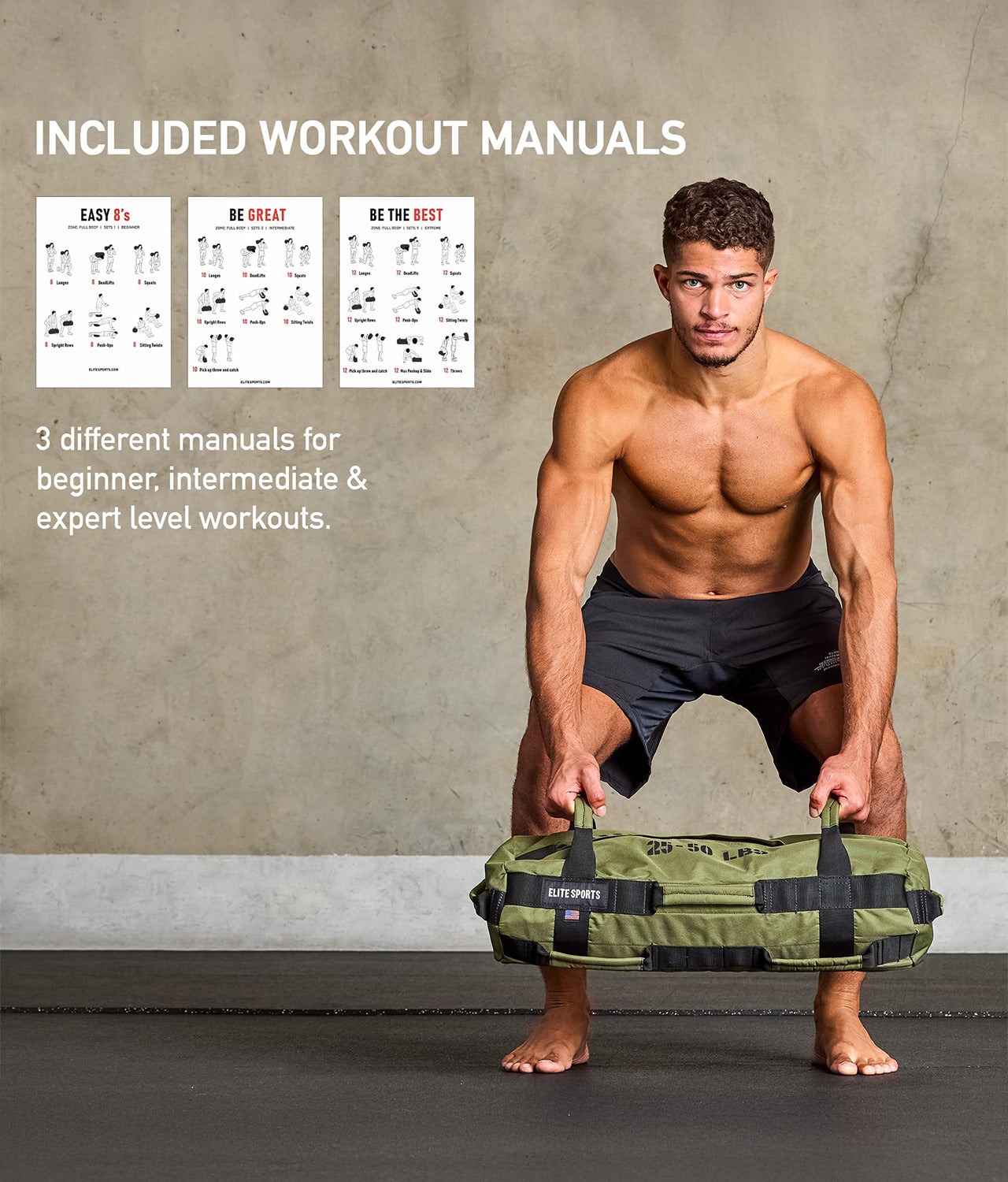 Green Core Duffel Workout Sandbag 50 lbs