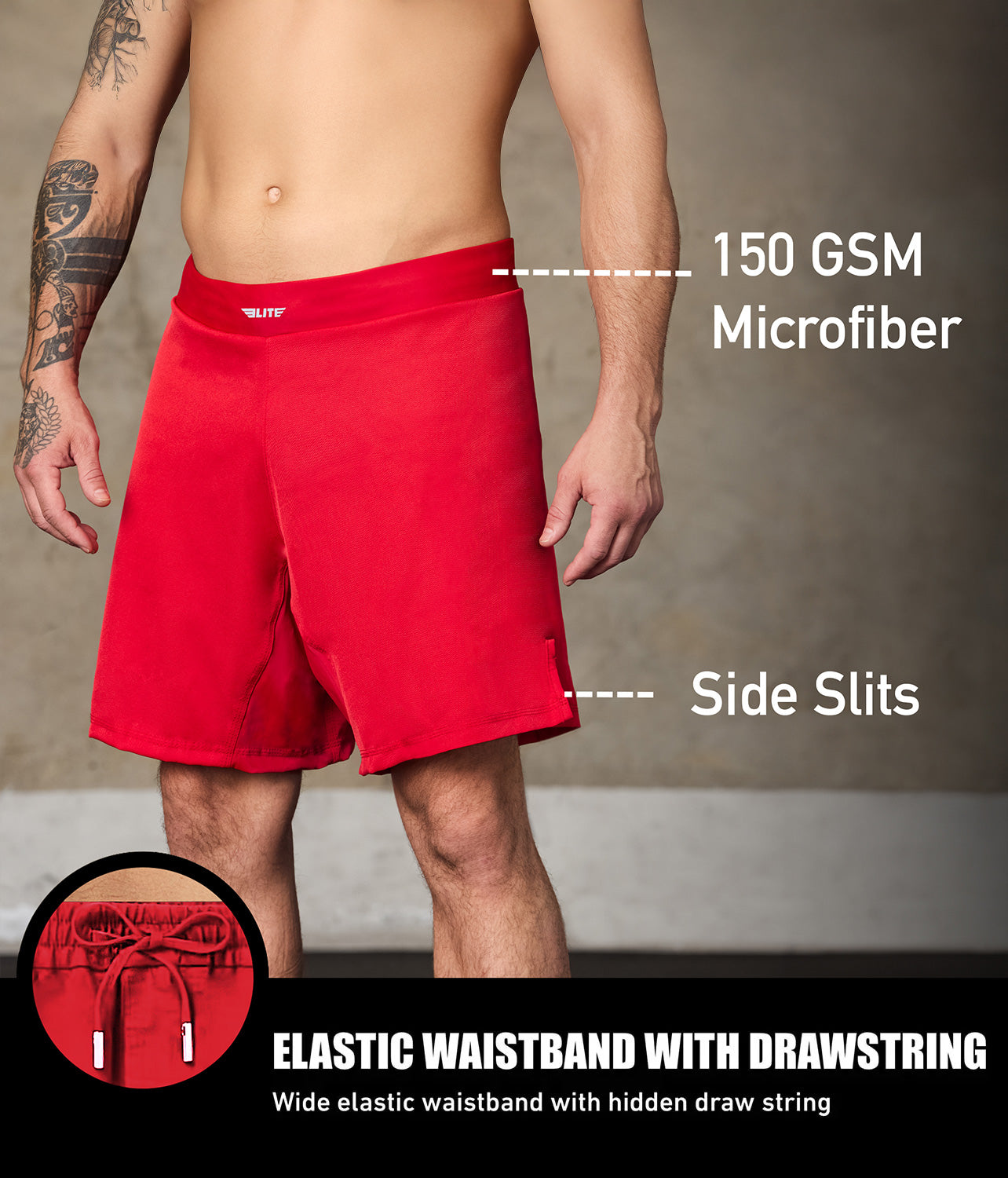 Men's Black Jack Red MMA Shorts