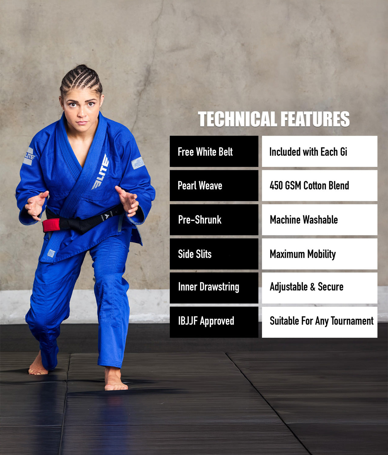 Women's Core Blue Brazilian Jiu Jitsu BJJ Gi