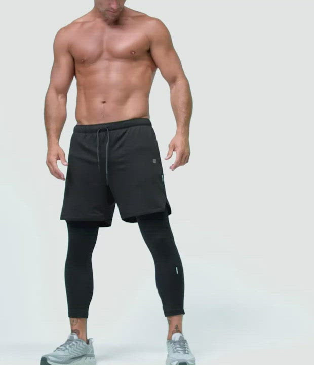 Born Tough Air Pro™ 2 in 1 Men's Running Shorts With Legging Liner Steel  Gray