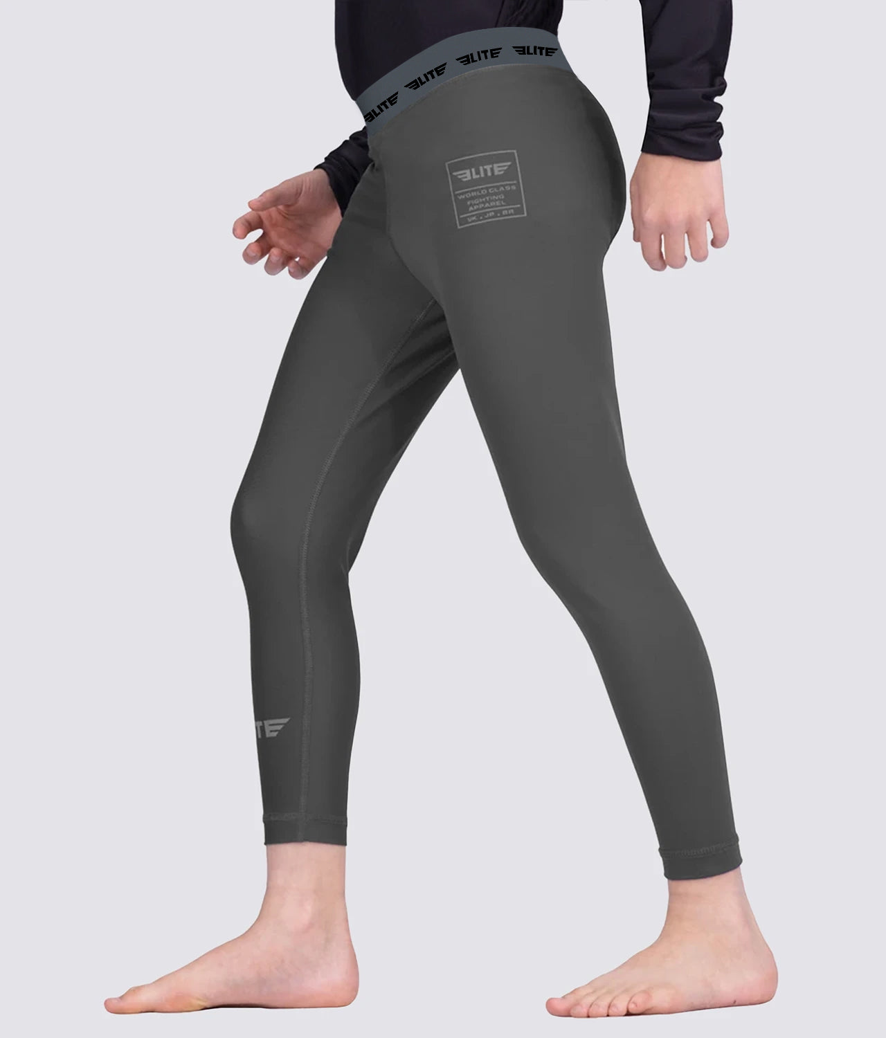 Elite Sports Plain Gray Compression Training Spat Pants