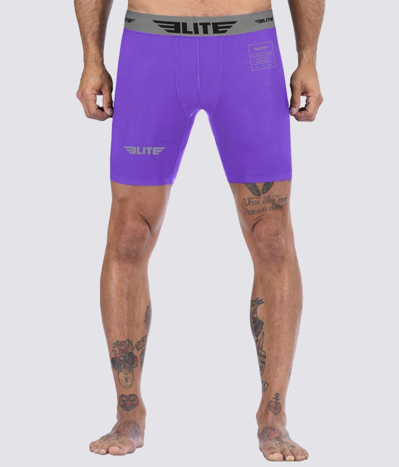 Mens purple best sale compression shorts