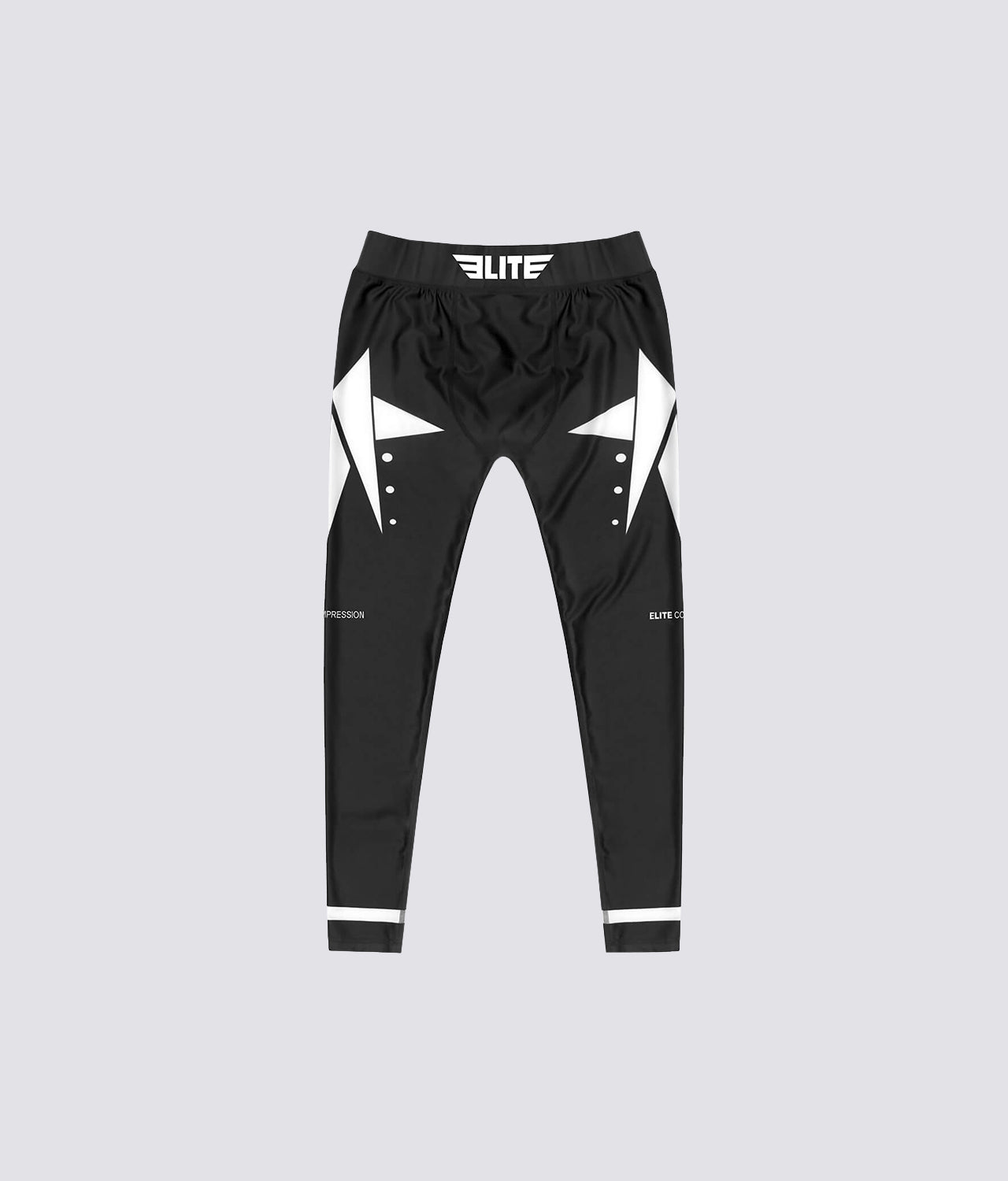 Elite Sports Plain Black Compression Training Spat Pants