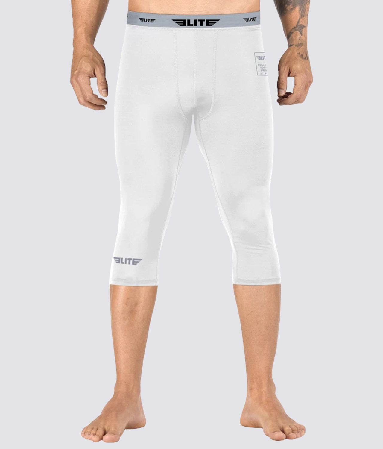 Elite Sports Plain White Compression Judo Spat Pants