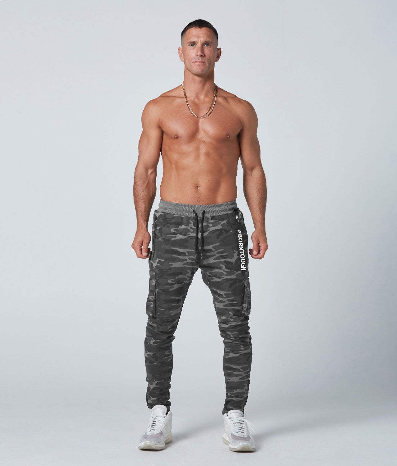  Born Tough Mens Cargo Workout Joggers Pants, Tapered  Bodybuilding Gym Cargo Joggers, Athletic Running Cargo Sweatpants for Men  Grey : Clothing, Shoes & Jewelry