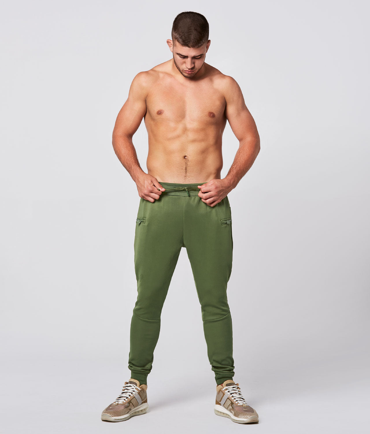 Born Tough Momentum Gym Workout Jogger Pants for Men Gray